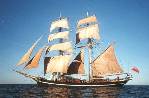 The Eye of the Wind as she sailed under Tiger