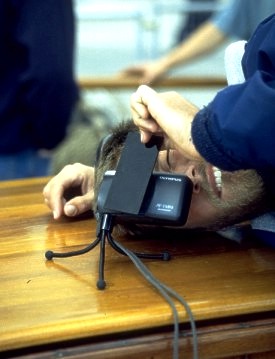 Tony photographing the eclipse