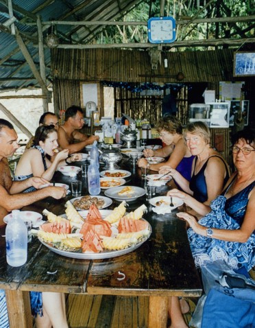 lunch time in the raft house