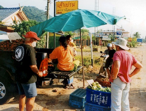 buying fruits in Koh Lanta