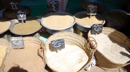 Nahrungsmittel auf dem Markt Getreide