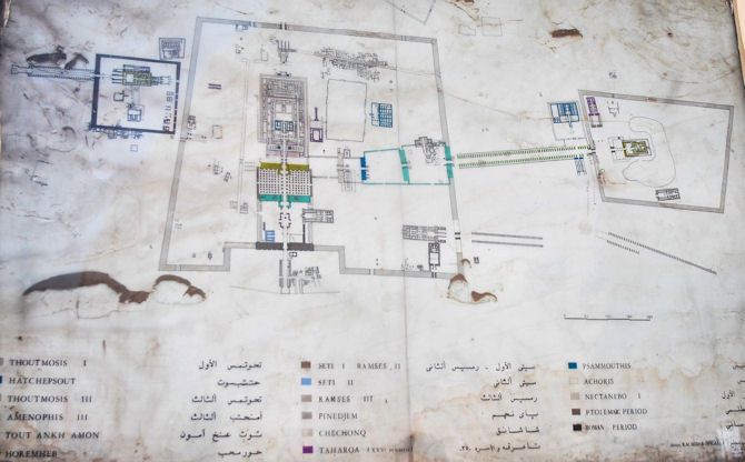 Plan des Tempels von Karnak