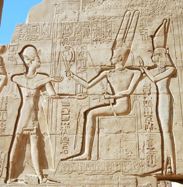 Amun schenkt Ramses ein langes Leben Ramses empfängt Sed-Feste von Amun