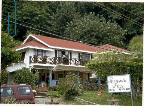 The hotel entrance