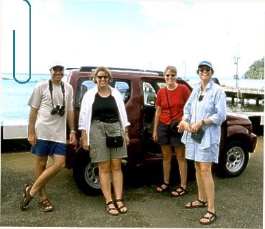 David, Alex, Dee und Heather in Charlotteville