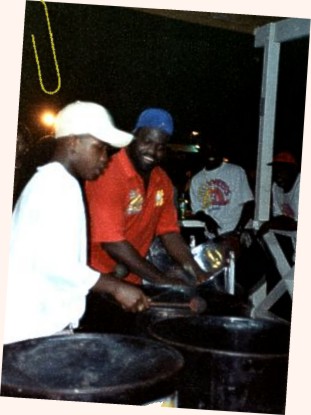 Steelband playing in Buccoo