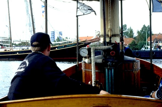 In the steam boat