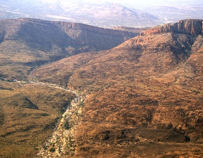 Finke river and the McDonnell Ranges