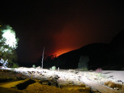 bushfire near Glen Helen Gorge