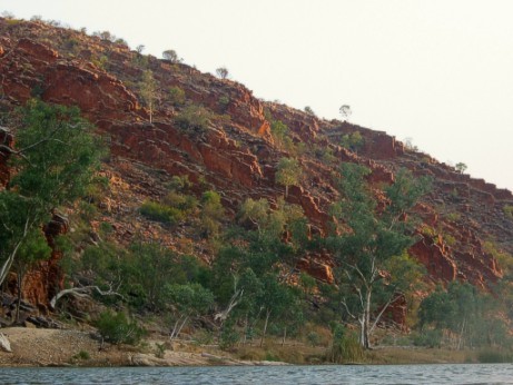 Glen Helen Gorge after swimming the billabong