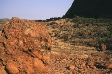 The Kata Tjuta conglomerat of stones