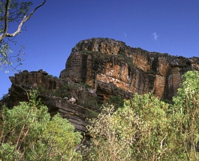 Nourlangie Rock - a colourful rock with colourful paintings