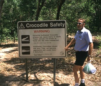 Crocodile signs in Kakadu National Park