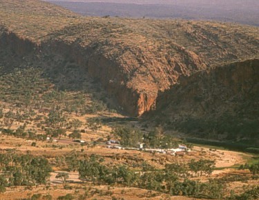 aerial view of Glen Helen Homestead