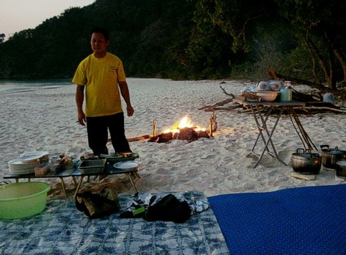 Our cook preparing the barbeque