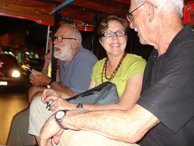 Tiger, Liz, David in the tuktuk