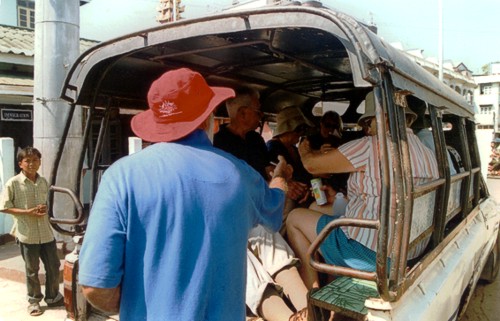 Organising ourselves into the the tuktuks