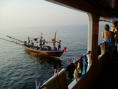Fisher boat approaching